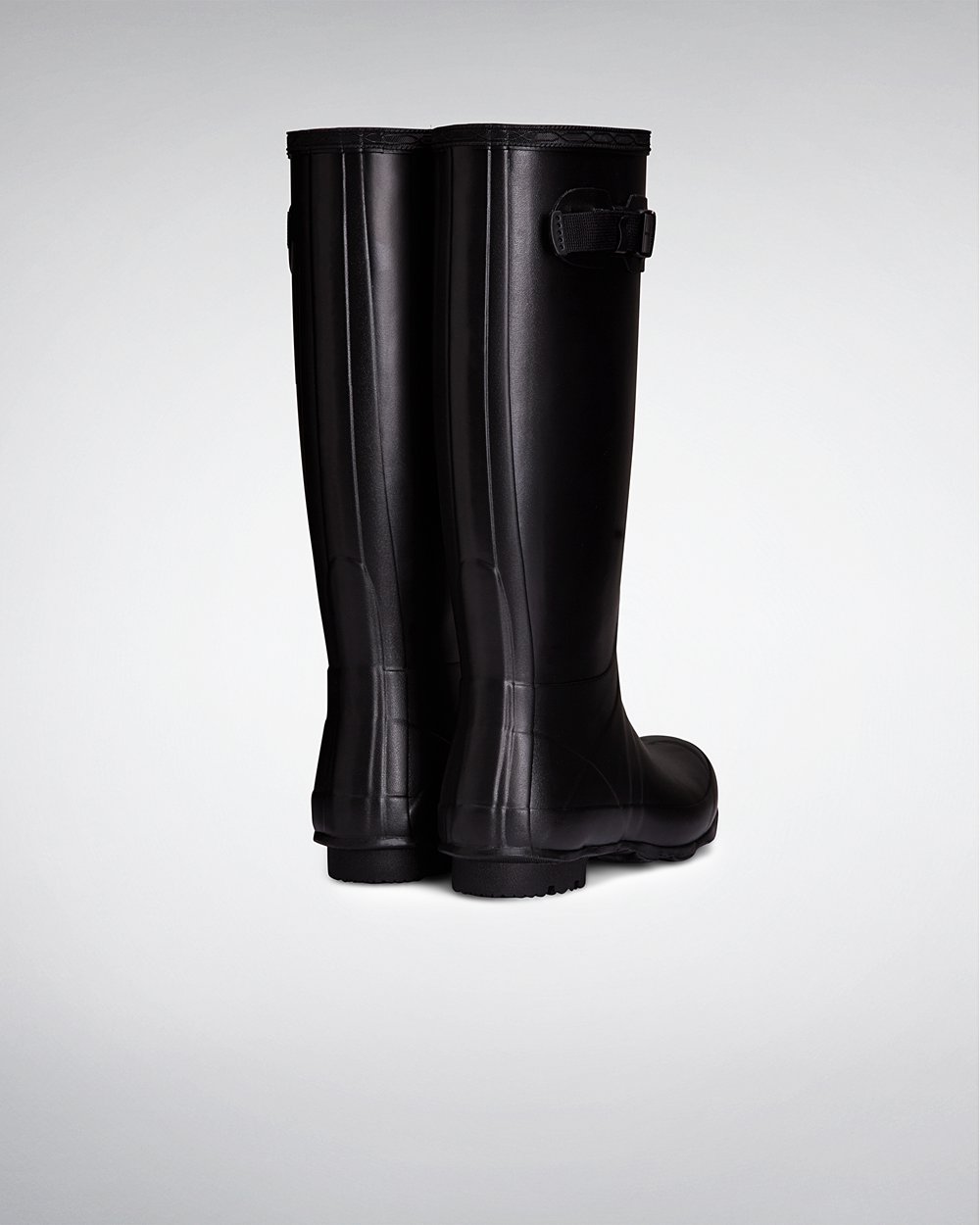 Botas de Lluvia Altas Hunter Mujer - Norris Field Neoprene Lined - Negros - QPAXFIM-75